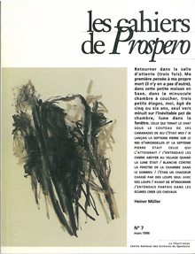 Couverture de la revue Les Cahiers de Prospero 7